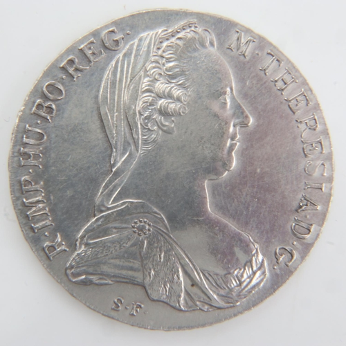 2059 - 1780 Austrian silver restrike thaler of Maria Theresa. UK P&P Group 0 (£6+VAT for the first lot and ... 