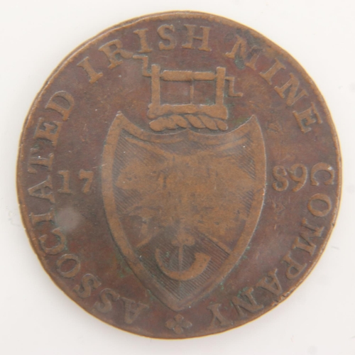 2064 - 1789 - Irish mining halfpenny - Cronebane - VF. UK P&P Group 0 (£6+VAT for the first lot and £1+VAT ... 