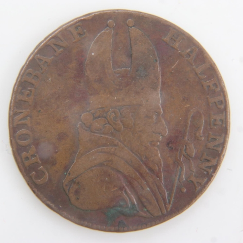 2064 - 1789 - Irish mining halfpenny - Cronebane - VF. UK P&P Group 0 (£6+VAT for the first lot and £1+VAT ... 