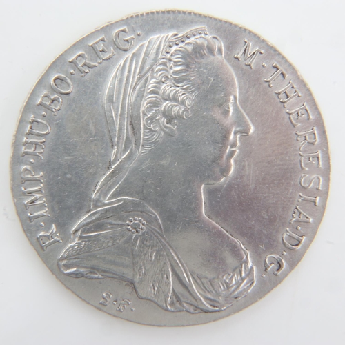 2067 - 1780 Austrian silver restrike thaler of Maria Theresa. UK P&P Group 0 (£6+VAT for the first lot and ... 