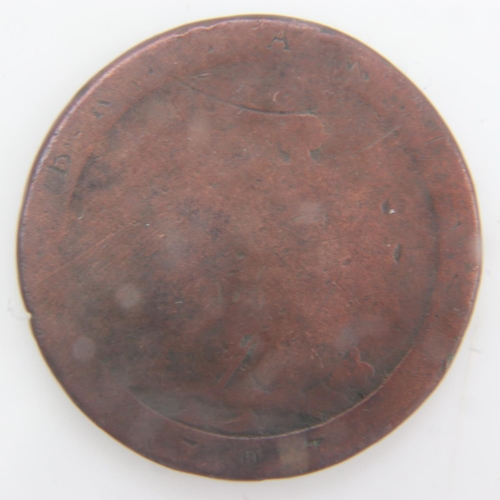 2075 - 1797 - Cartwheel Penny with PC counterstamp - Fair. UK P&P Group 0 (£6+VAT for the first lot and £1+... 