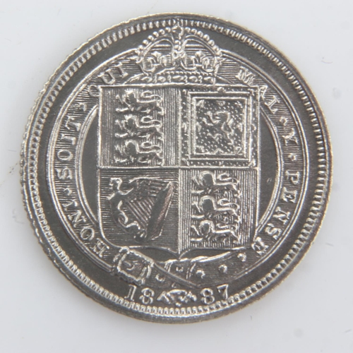 2103 - 1887 - silver sixpence of queen Victoria - nEF. UK P&P Group 0 (£6+VAT for the first lot and £1+VAT ... 