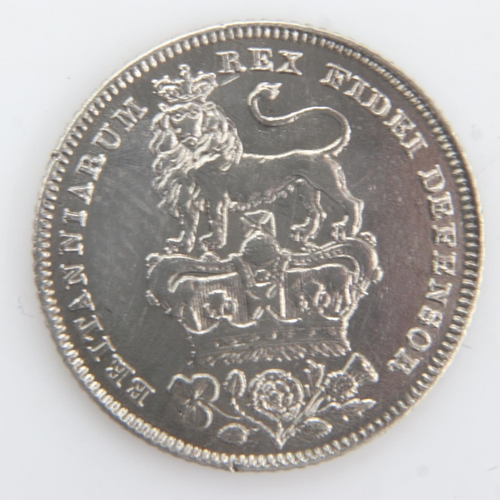 2110 - 1929 - silver Sixpence of George IV - aEF. UK P&P Group 0 (£6+VAT for the first lot and £1+VAT for s... 