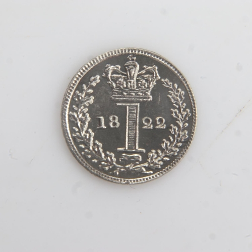 2118 - 1822 - silver Maundy Penny of George IV - EF. UK P&P Group 0 (£6+VAT for the first lot and £1+VAT fo... 