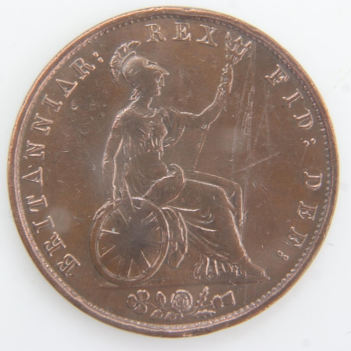 2122 - 1837 - copper halfpenny of William IV - VF. UK P&P Group 0 (£6+VAT for the first lot and £1+VAT for ... 