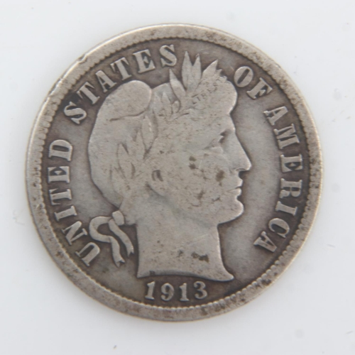 2125 - 1913 - USA silver Barber Dime - gF. UK P&P Group 0 (£6+VAT for the first lot and £1+VAT for subseque... 