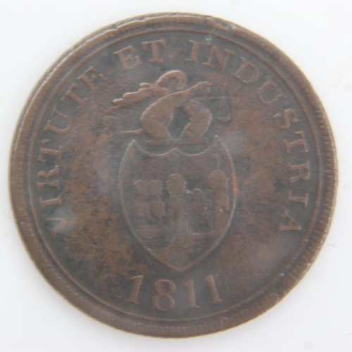 2129 - 1811 - London Bristol and Swansea halfpenny token. UK P&P Group 0 (£6+VAT for the first lot and £1+V... 