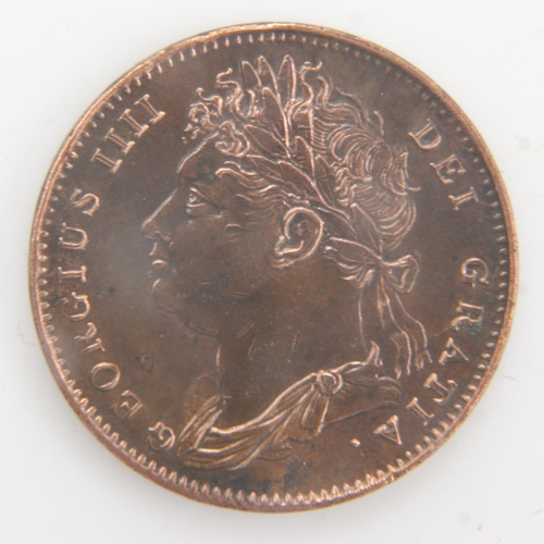 2134 - 1822 - farthing of George IV - nEF. UK P&P Group 0 (£6+VAT for the first lot and £1+VAT for subseque... 