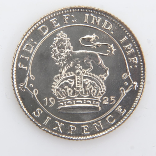 2143 - 1925 - Silver Sixpence of George V - EF. UK P&P Group 0 (£6+VAT for the first lot and £1+VAT for sub... 