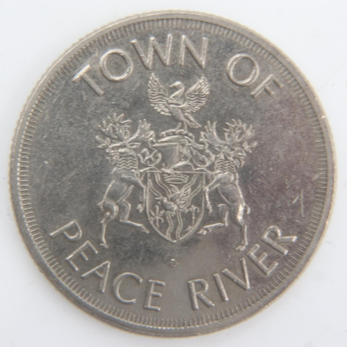 2147 - Peace river, Canadian one Dollar token - gVF. UK P&P Group 0 (£6+VAT for the first lot and £1+VAT fo... 