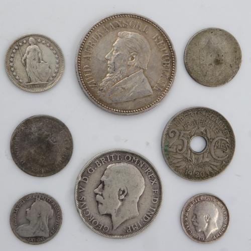 2154 - Mixed world and UK silver denominations (8). UK P&P Group 0 (£6+VAT for the first lot and £1+VAT for... 