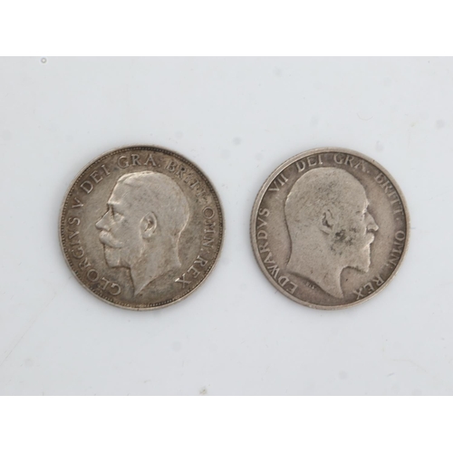 2160 - 1910 silver shilling of Edward VII and 1911 silver shilling of George V (2). UK P&P Group 0 (£6+VAT ... 