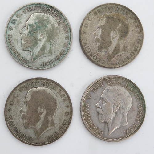 2174 - Four silver florins of George V. UK P&P Group 0 (£6+VAT for the first lot and £1+VAT for subsequent ... 