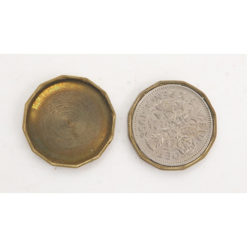 2177 - Evasion threepenny coins hollowed to disguise half sovereigns. UK P&P Group 0 (£6+VAT for the first ... 