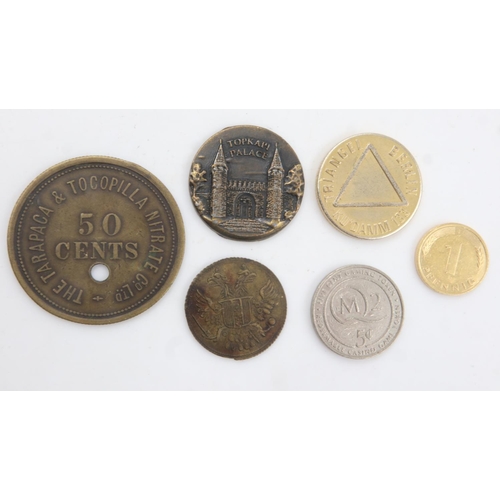 2185 - Mixed European tokens to include gold plated examples. UK P&P Group 0 (£6+VAT for the first lot and ... 