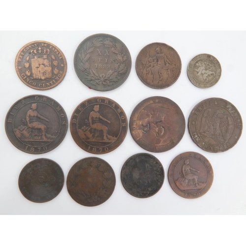 2187 - Quantity of early milled continental coinage - circulated. UK P&P Group 0 (£6+VAT for the first lot ... 