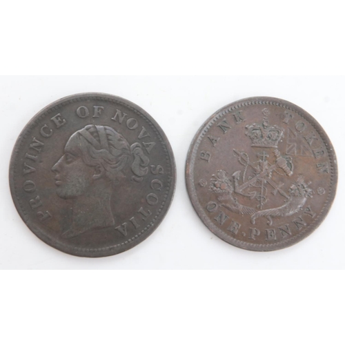 2193 - Two copper Penny tokens of Queen Victoria - gVF. UK P&P Group 0 (£6+VAT for the first lot and £1+VAT... 