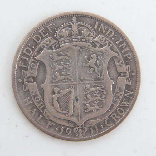 2223 - 1911 silver half crown of George V. UK P&P Group 0 (£6+VAT for the first lot and £1+VAT for subseque... 