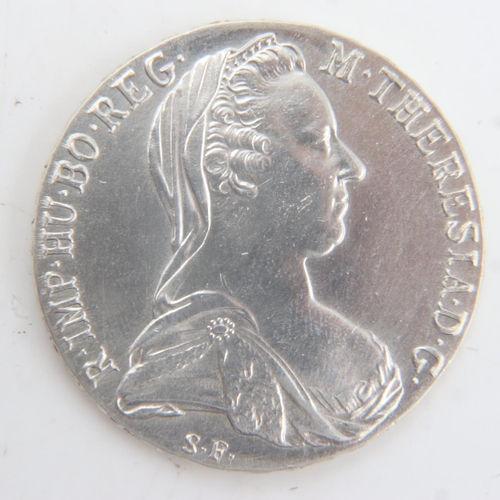 2224 - 1780 silver restrike thaler of Maria Theresa. UK P&P Group 0 (£6+VAT for the first lot and £1+VAT fo... 