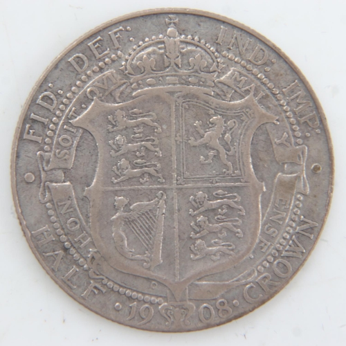 2232 - 1908 silver half crown of Edward VII. UK P&P Group 0 (£6+VAT for the first lot and £1+VAT for subseq... 