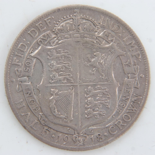 2235 - 1918 silver half crown of George V. UK P&P Group 0 (£6+VAT for the first lot and £1+VAT for subseque... 