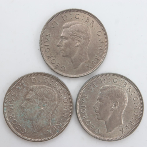 2239 - Three silver florins of George VI, 1943, 44 & 45. UK P&P Group 0 (£6+VAT for the first lot and £1+VA... 