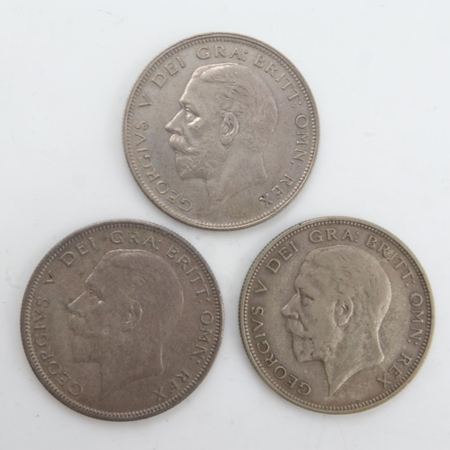 2241 - Three silver half crowns of George V, 1931, 32 & 33. UK P&P Group 0 (£6+VAT for the first lot and £1... 