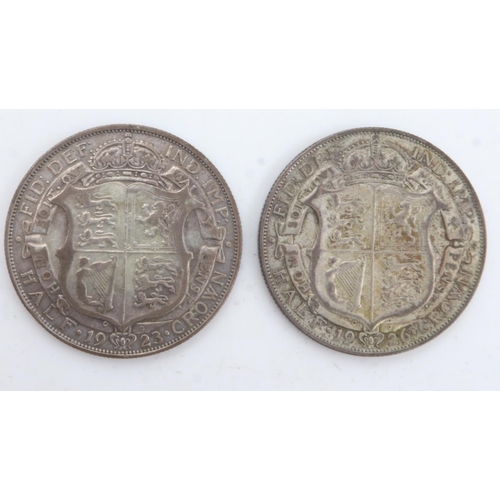 2243 - Two silver half crowns of George V, 1923 & 26. UK P&P Group 0 (£6+VAT for the first lot and £1+VAT f... 