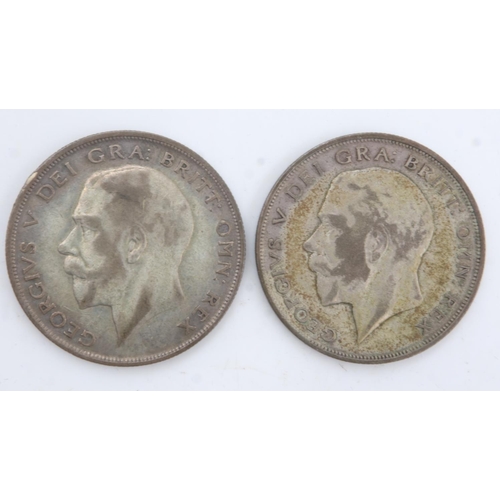 2243 - Two silver half crowns of George V, 1923 & 26. UK P&P Group 0 (£6+VAT for the first lot and £1+VAT f... 