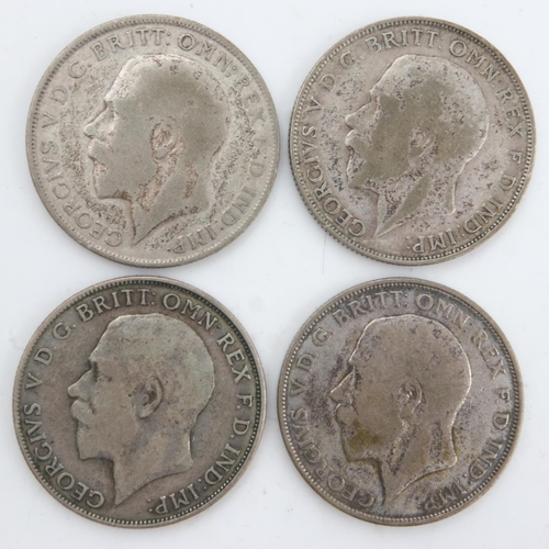 2248 - Four silver florins of George V, 1923-26. UK P&P Group 0 (£6+VAT for the first lot and £1+VAT for su... 