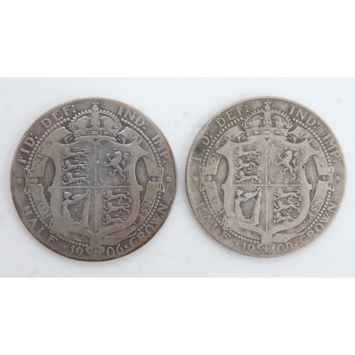 2252 - Two silver half crowns of Edward VII, 1906 & 09. UK P&P Group 0 (£6+VAT for the first lot and £1+VAT... 