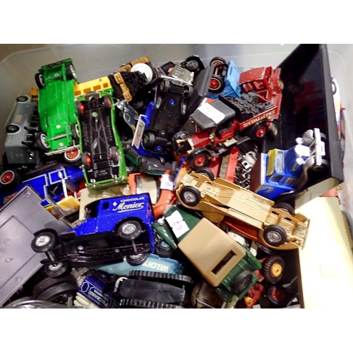 1015 - Large quantity of loose, mixed brand and scale diecast models in playworn condition. Not available f... 