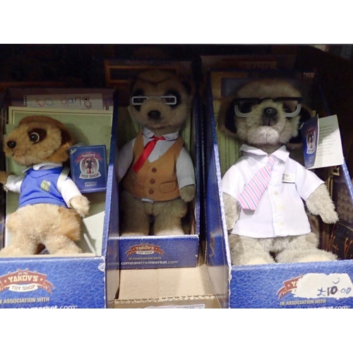 1020 - Eight Compare the Market, Meerkats to include: Batman, Vassily, Sergei. Excellent condition, storage... 