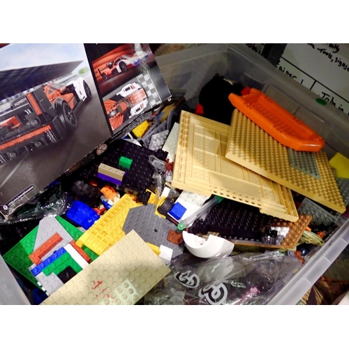 1058 - Large selection of Lego pieces and accessories to include figures, cars etc. Not available for in-ho... 