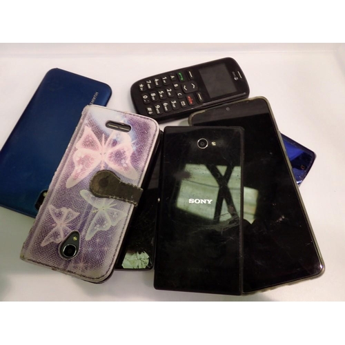 1059 - Collection of mobile and smart phones, including Sony, LG and OPPO examples, untested. UK P&P Group ... 