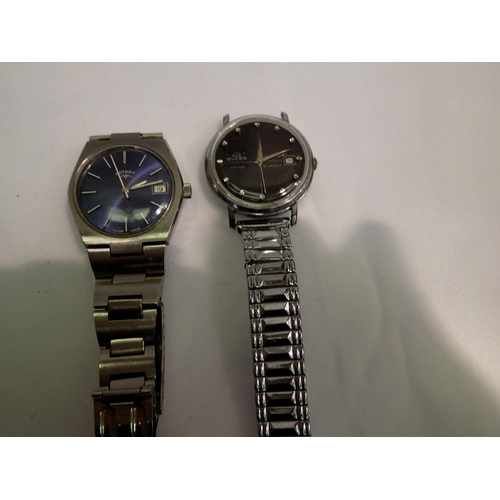 1073 - Two mechanical wristwatches, Rotary and Buler, Buler winds up ok, Rotary does require a battery. UK ... 