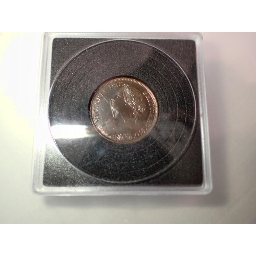 1081 - 1861 Farthing in quadrum case. UK P&P Group 1 (£16+VAT for the first lot and £2+VAT for subsequent l... 