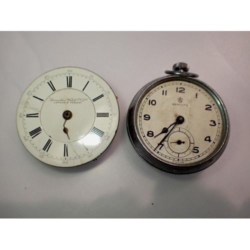 1138 - Lancashire Watch Co movement and a pocket watch. UK P&P Group 1 (£16+VAT for the first lot and £2+VA... 