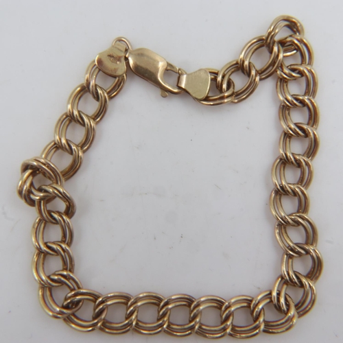 25 - 9ct gold link bracelet, L: 18 cm, 5.3g. UK P&P Group 0 (£6+VAT for the first lot and £1+VAT for subs... 