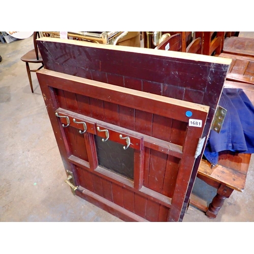 1681 - Hardwood stable door with furniture. Not available for in-house P&P