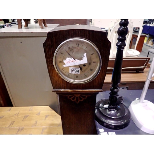 1694 - Large floor standing clock, H: 138cm. Not available for in-house P&P