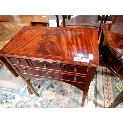 1730 - F. G Hudson made side table with three drawers, 61 x 36 x 77 cm H. Not available for in-house P&P