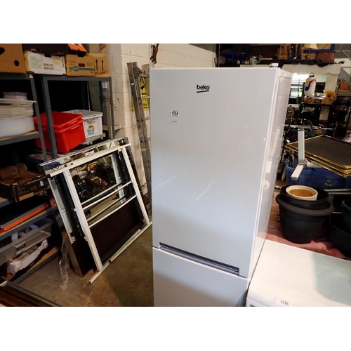 1744 - Beko fridge freezer, H: 181 cm. All electrical items in this lot have been PAT tested for safety and... 