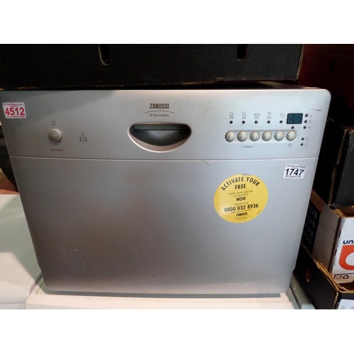 1747 - Electrolux/Zanussi ZSF 2440 worktop dishwasher. All electrical items in this lot have been PAT teste... 