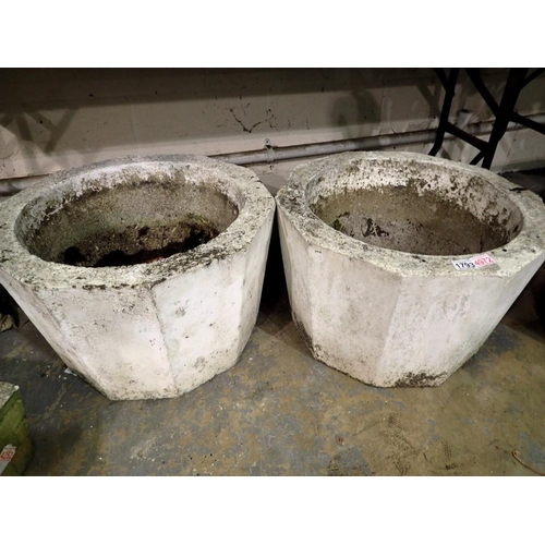 1793 - Two large and heavy garden pots. Not available for in-house P&P