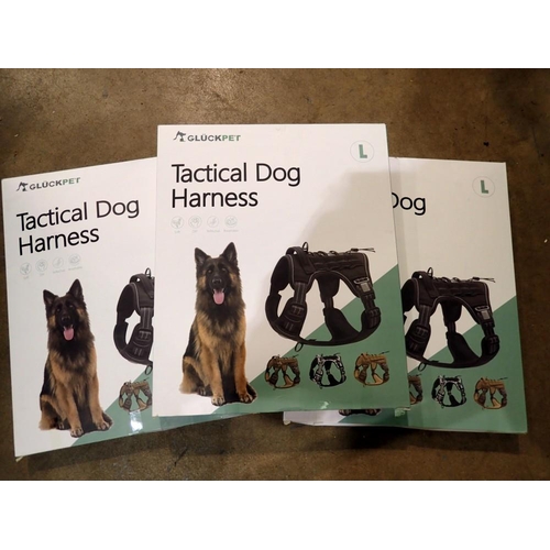 1837 - Three new Glockpet tactical dog harnesses. Not available for in-house P&P