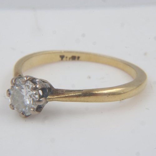 58 - 18ct gold diamond solitaire ring, stone approximately 0.5cts in a traditional raised claw setting, s... 