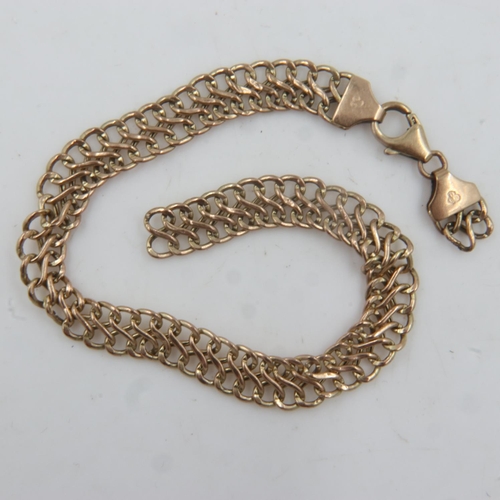 61 - 9ct gold bracelet, broken, 3.7g. UK P&P Group 0 (£6+VAT for the first lot and £1+VAT for subsequent ... 