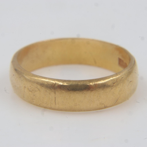 65 - 22ct gold wedding band, size L, 4.0g. UK P&P Group 0 (£6+VAT for the first lot and £1+VAT for subseq... 