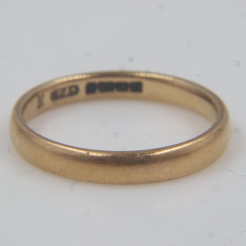 66 - 22ct gold wedding band, size J, 2.6g. UK P&P Group 0 (£6+VAT for the first lot and £1+VAT for subseq... 